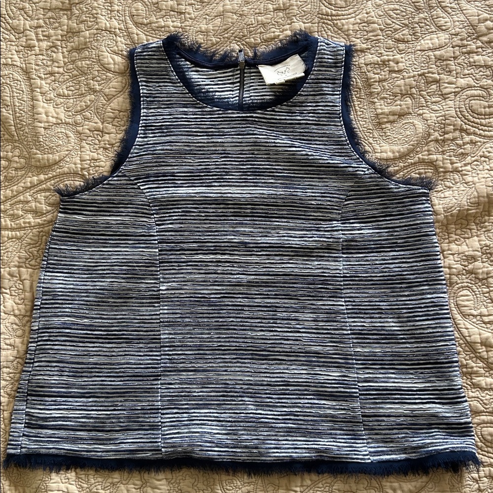 Anthropologie Striped Sleeveless Top, Medium